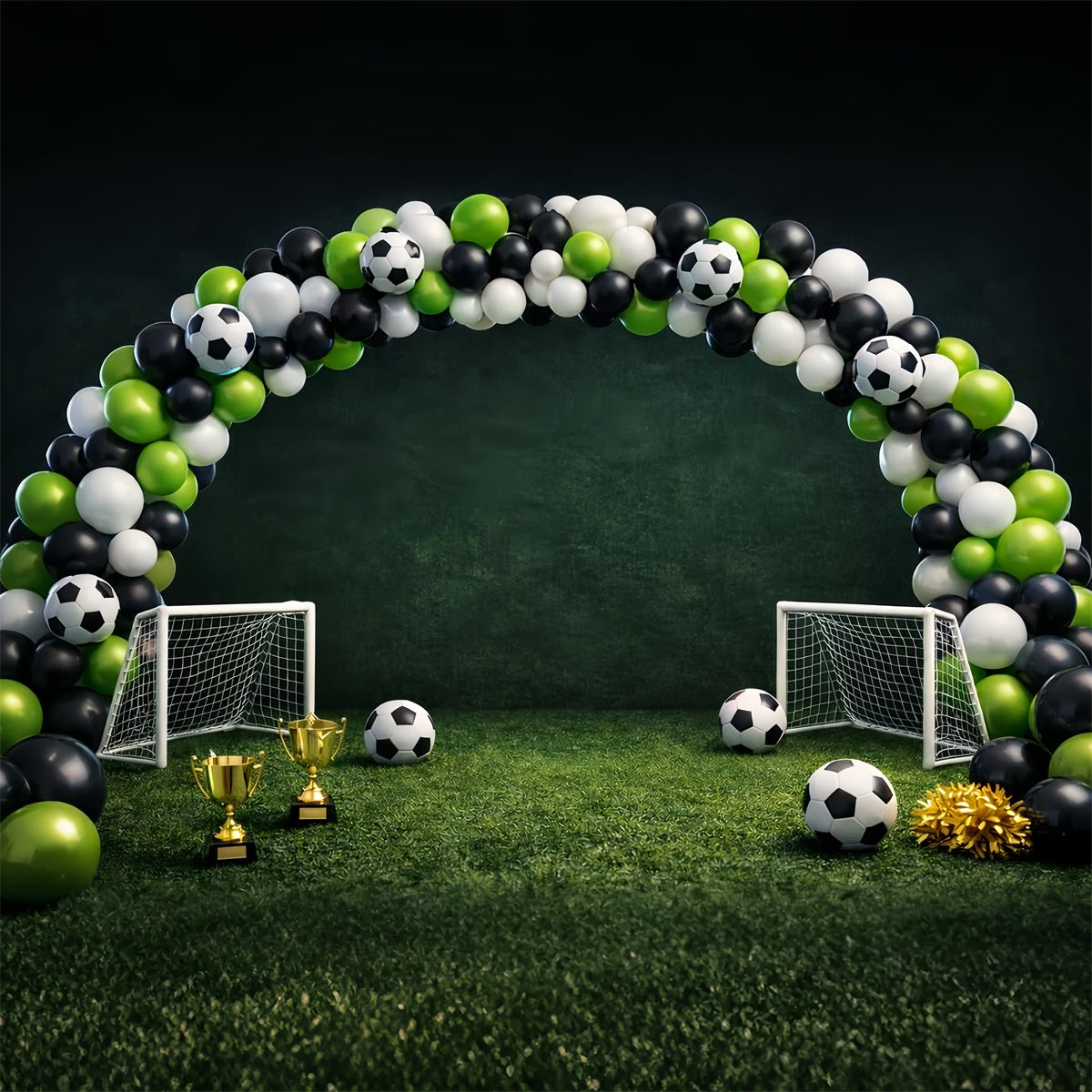 Soccer Field Backdrop Championship Goal Arch Arena Sport Backdrop UK LXX61-214