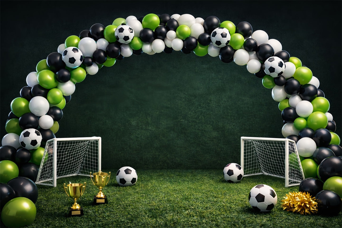 Soccer Field Backdrop Championship Goal Arch Arena Sport Backdrop UK LXX61-214