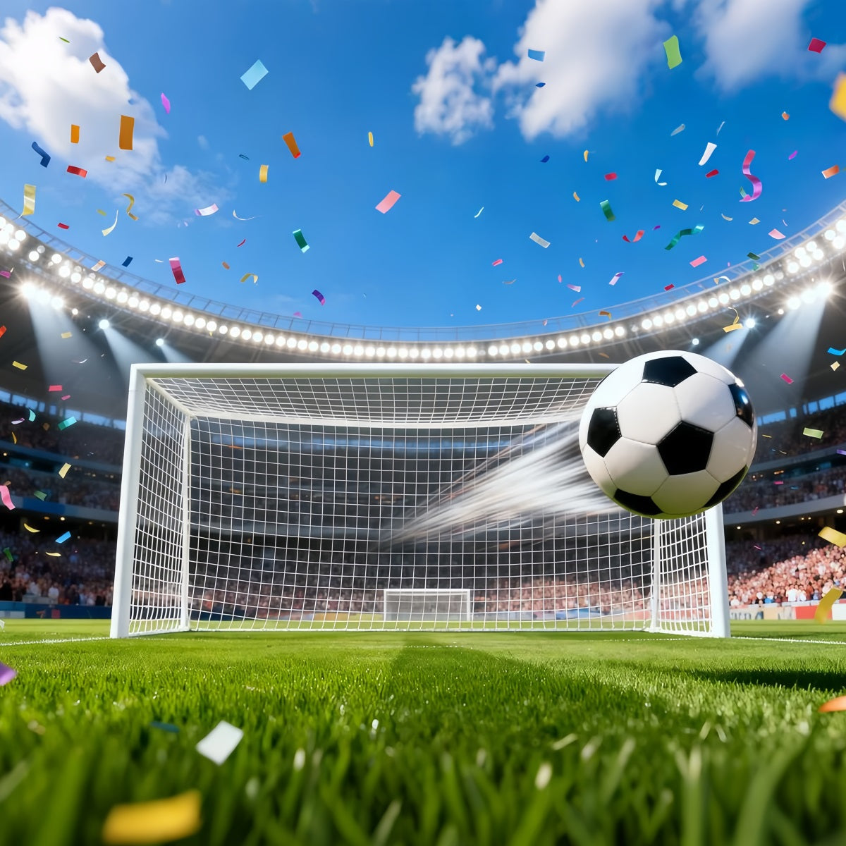 Soccer Stadium Backdrop Field Victory Goal Moment Sports Photography Backdrops UK LXX61-215