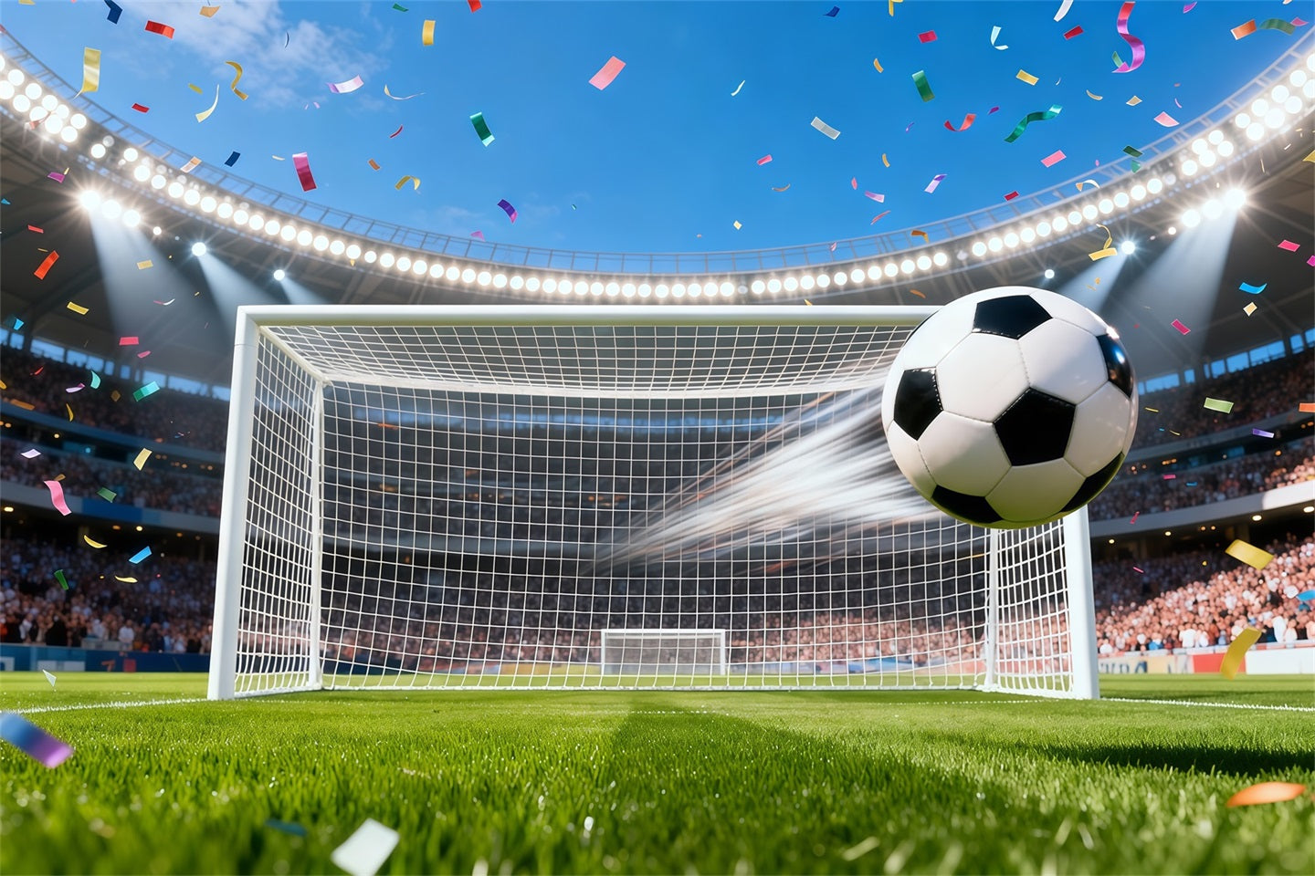 Soccer Stadium Backdrop Field Victory Goal Moment Sports Photography Backdrops UK LXX61-215
