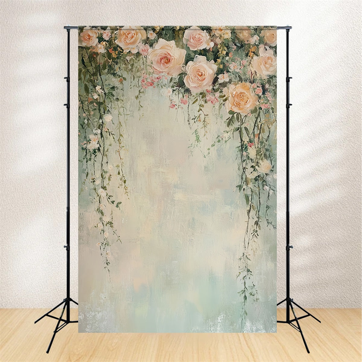 Studio Portrait Backdrops Romantic Blush Rose Cascades Portrait Backdrop Ideas UK LXX61-23