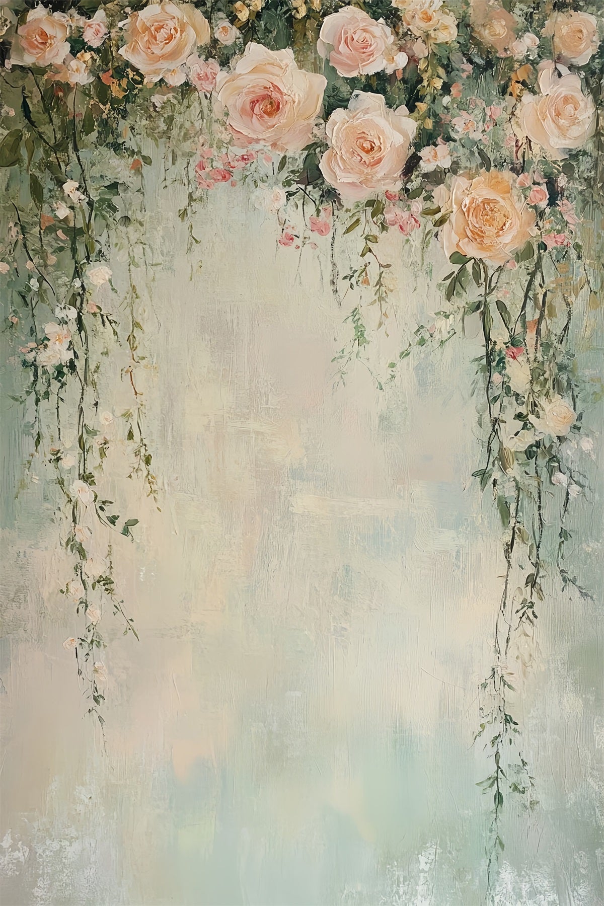 Studio Portrait Backdrops Romantic Blush Rose Cascades Portrait Backdrop Ideas UK LXX61-23