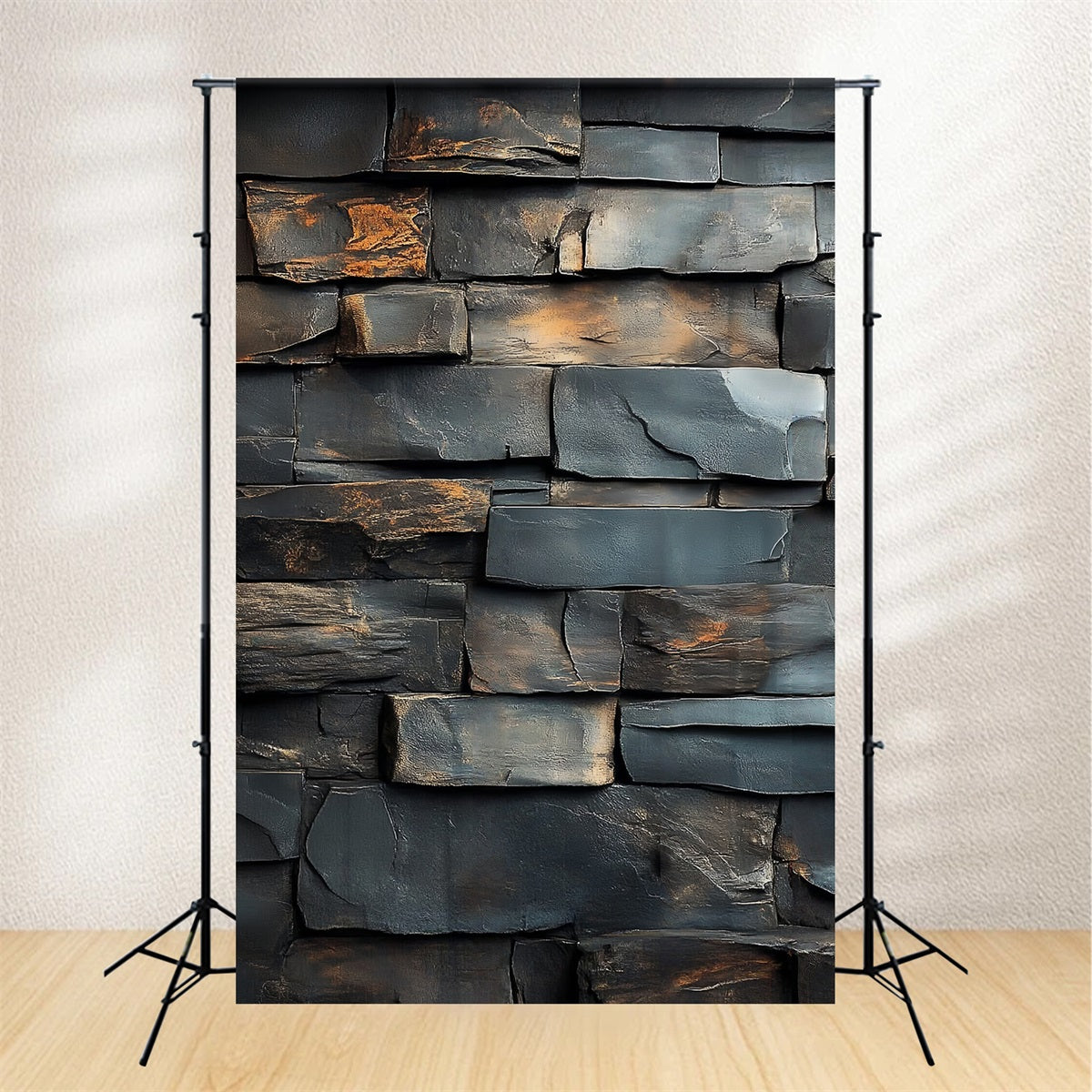 Portrait Studio Backdrop Charcoal Slate Stone Texture Brick Wall Backdrop UK LXX61-29