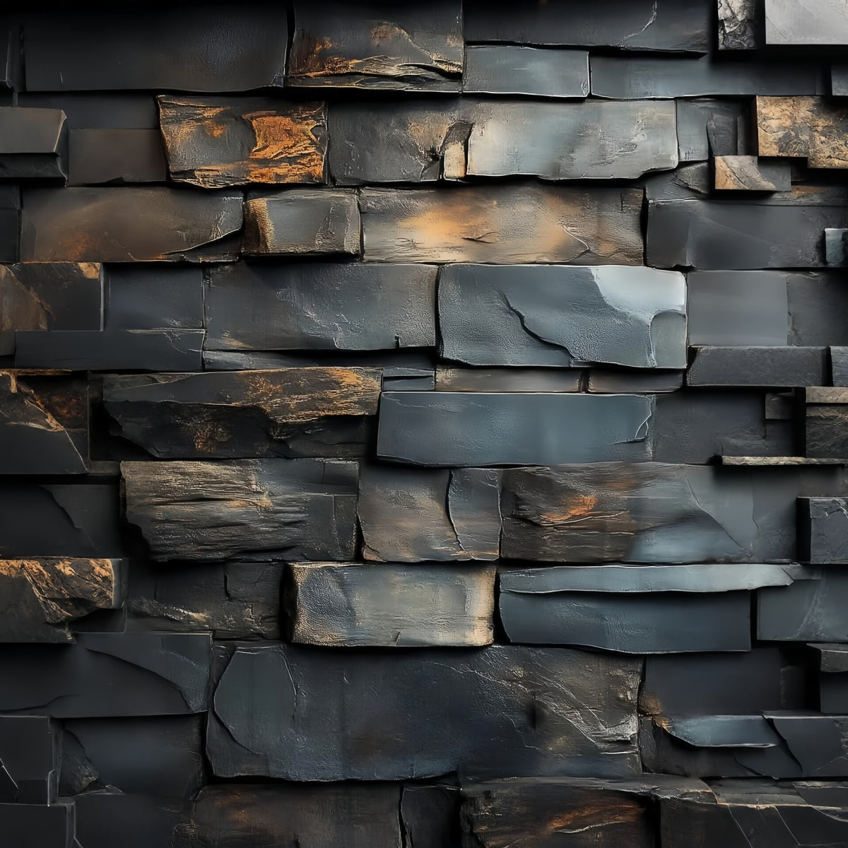 Portrait Studio Backdrop Charcoal Slate Stone Texture Brick Wall Backdrop UK LXX61-29