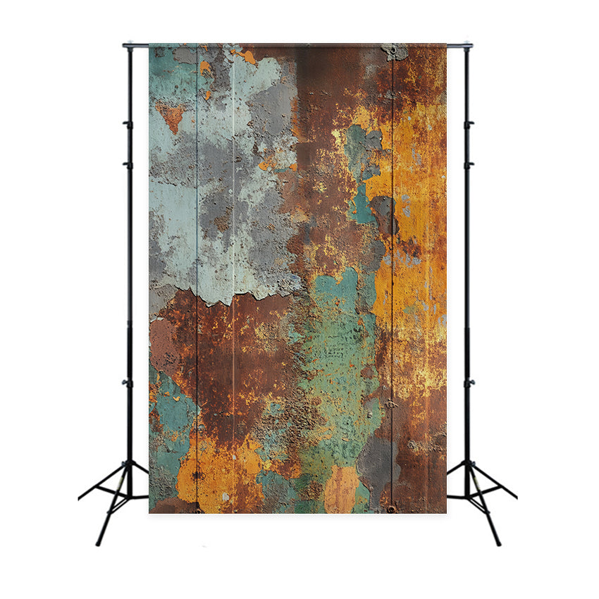 Professional Portrait Backdrops Rustic Patina Peeling Paint Concrete Photo Backdrop UK LXX61-33