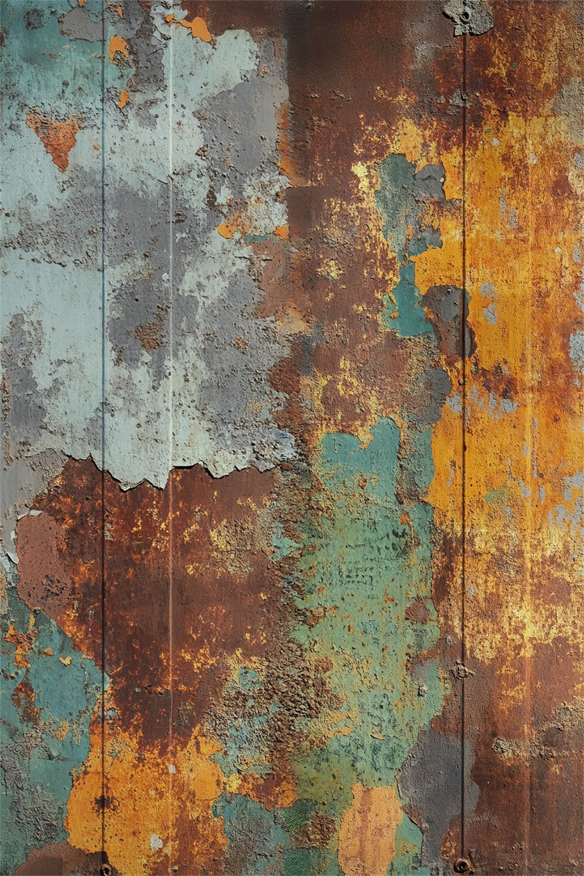 Professional Portrait Backdrops Rustic Patina Peeling Paint Concrete Photo Backdrop UK LXX61-33
