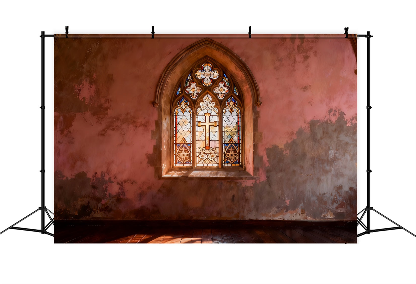 Church Easter Photo Backdrop Ideas Church Stained Glass Cross 10x10 Easter Backdrops UK LXX61-41