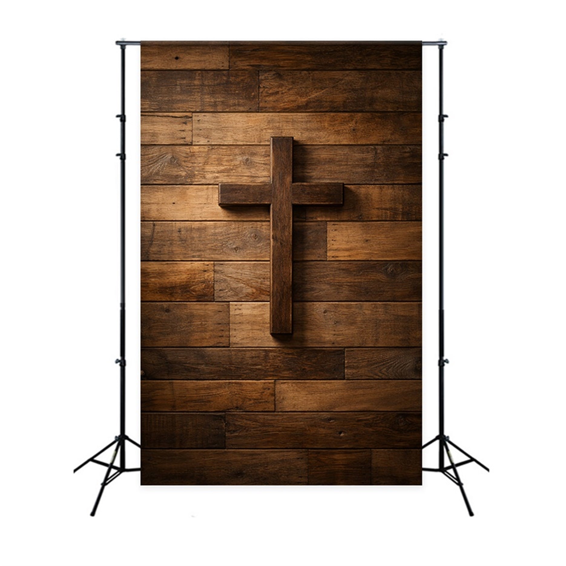 Christian Easter Backdrops Rustic Wooden Cross Wall Photo Backdrops Easter UK LXX61-50
