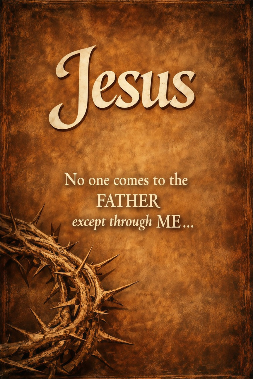 Easter Backdrop Ideas For Church Vintage Scripture Crown Thorns Art Easter Backdrop Photography UK LXX62-39