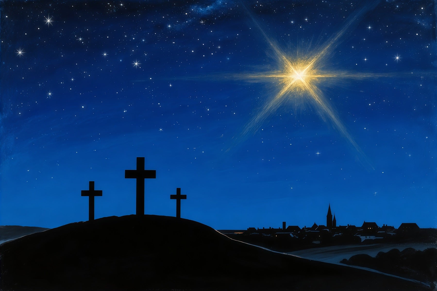 Easter Church Backdrops Bethlehem Radiant Guiding Star Easter Backdrop For Pictures UK LXX62-45
