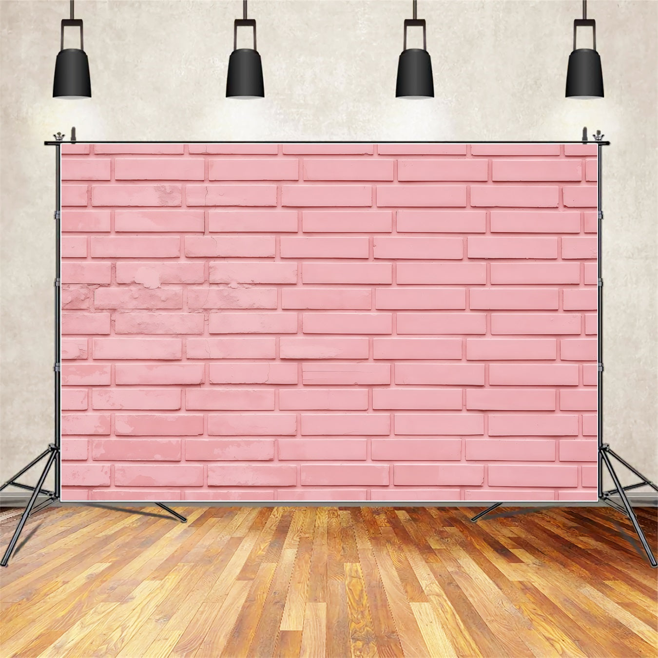 Pink Brick Wall Mother's Day Backdrop Pink Brick Minimal Texture Mother's Day Photo Backdrop Ideas UK LXX63-25