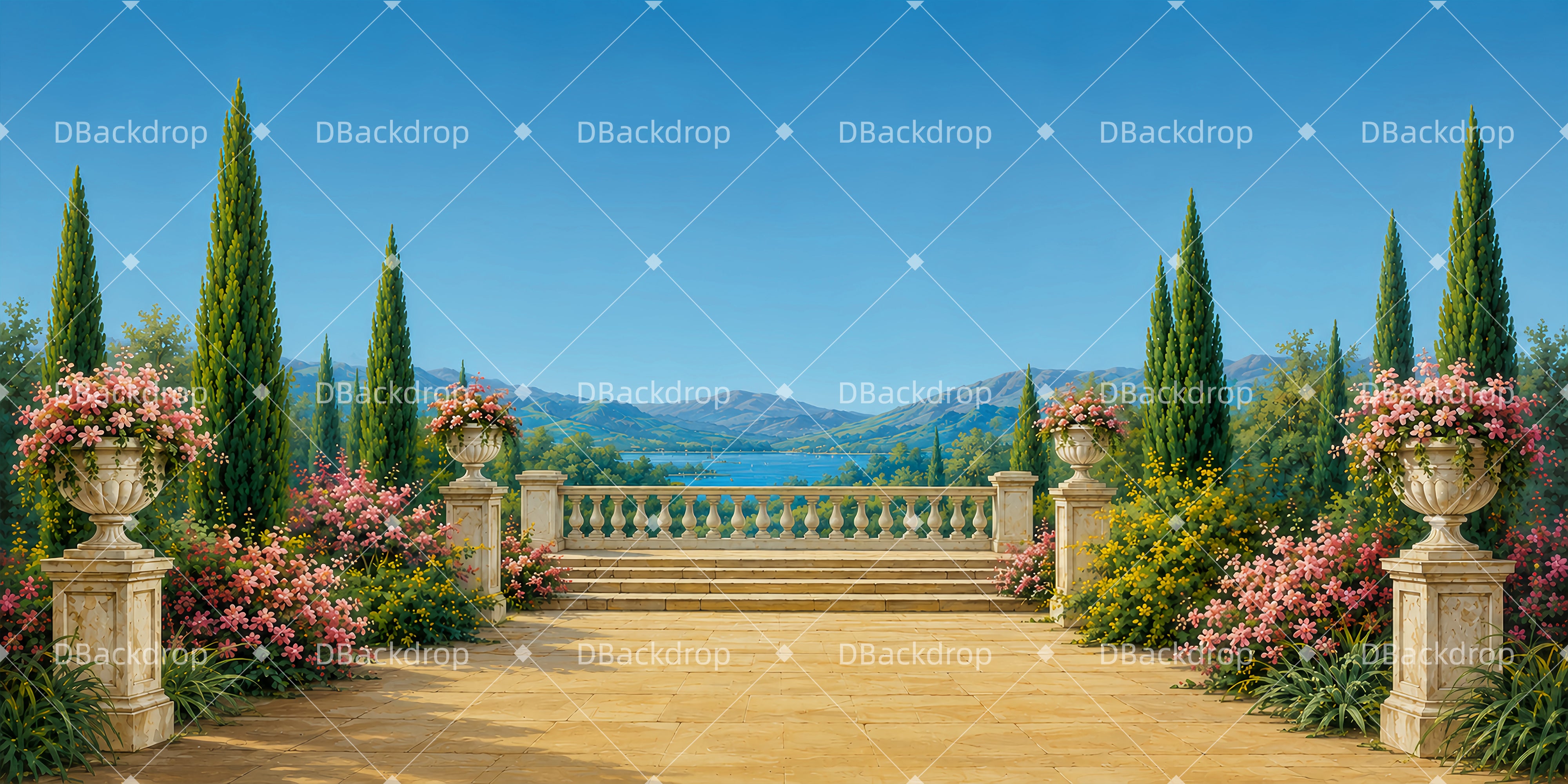 Large Stage Backdrops Wicked Sorceress Castle Theater Backdrops UK LXX65-T115