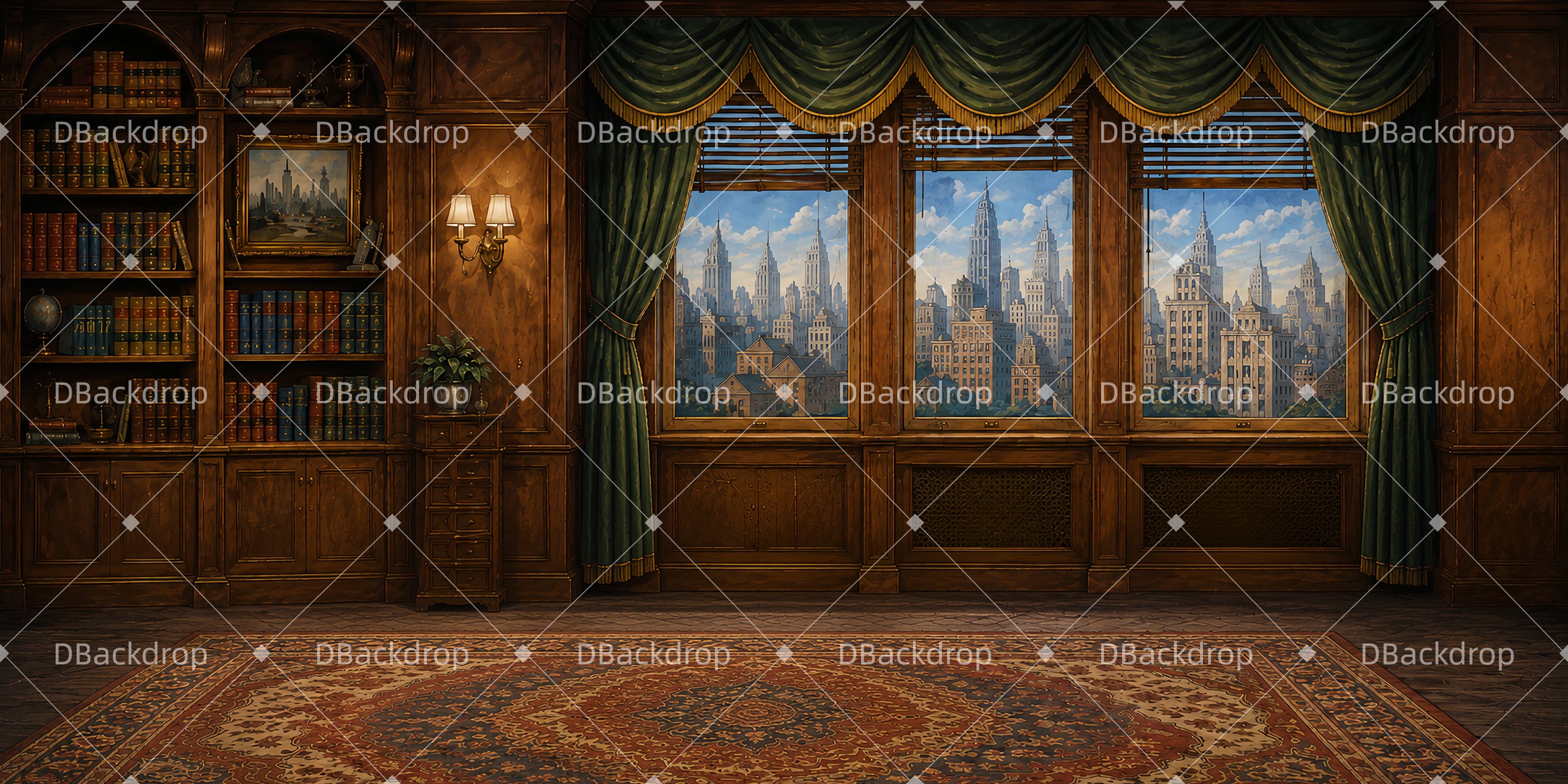 Professional Stage Backdrops Vintage Doorway Office Theater Backdrop UK LXX65-T32