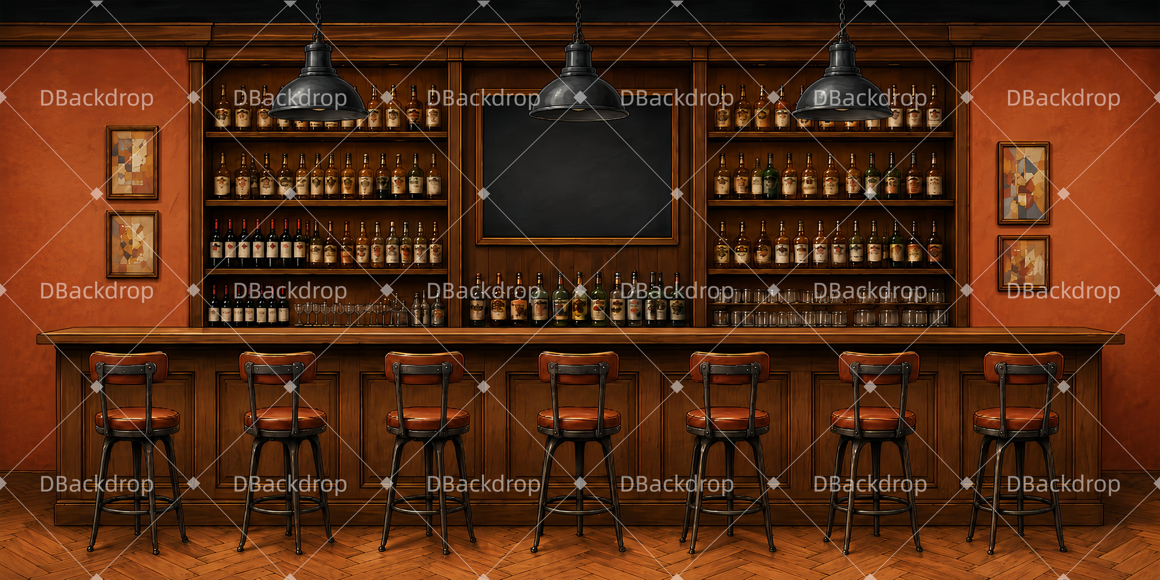 Performance Backdrop Vintage Pub Counter Theater Stage Backdrops UK LXX65-T89