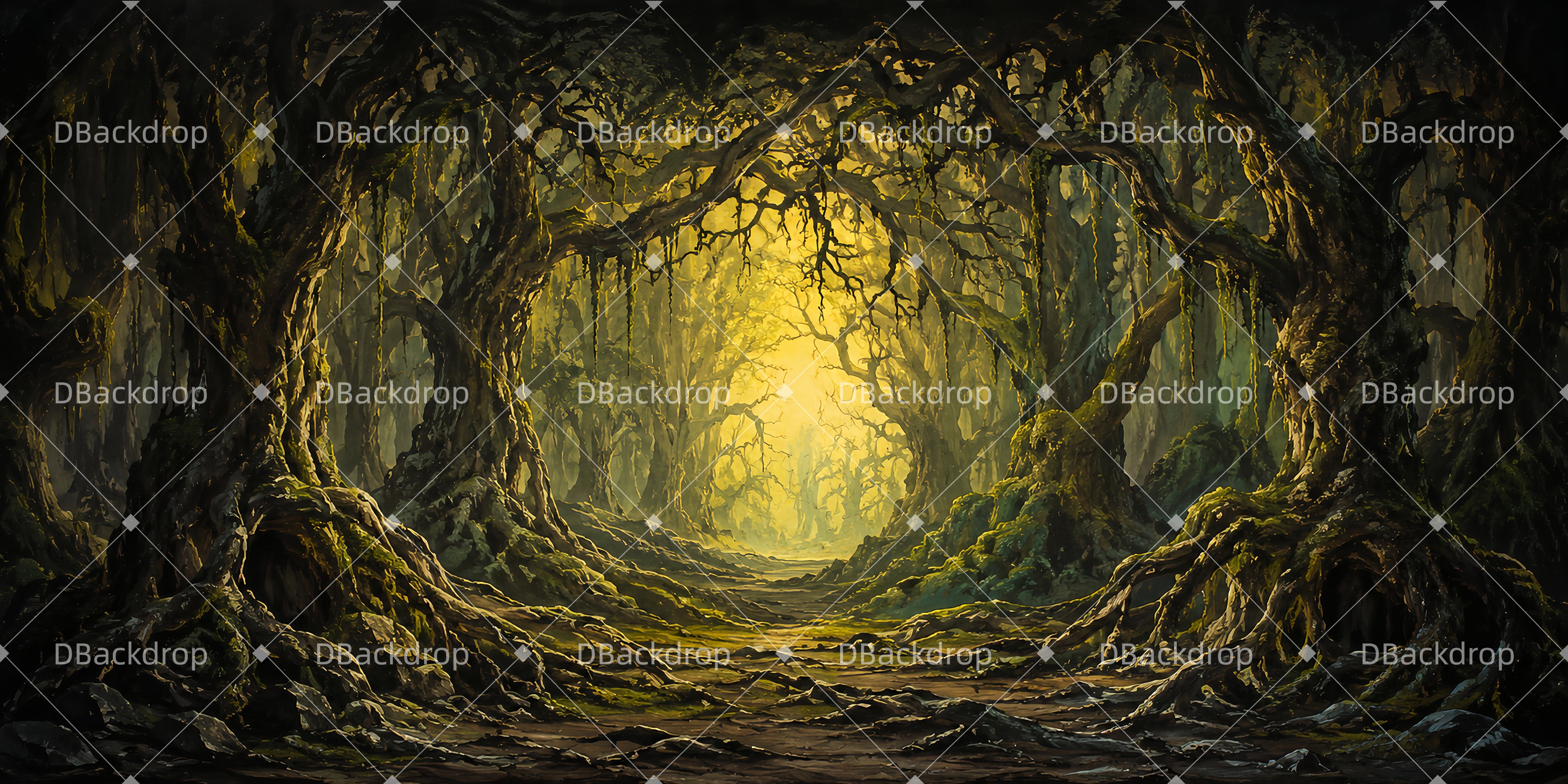 Forest Stage Backdrop Shadow Forest Performance Backdrops UK LXX66-T126