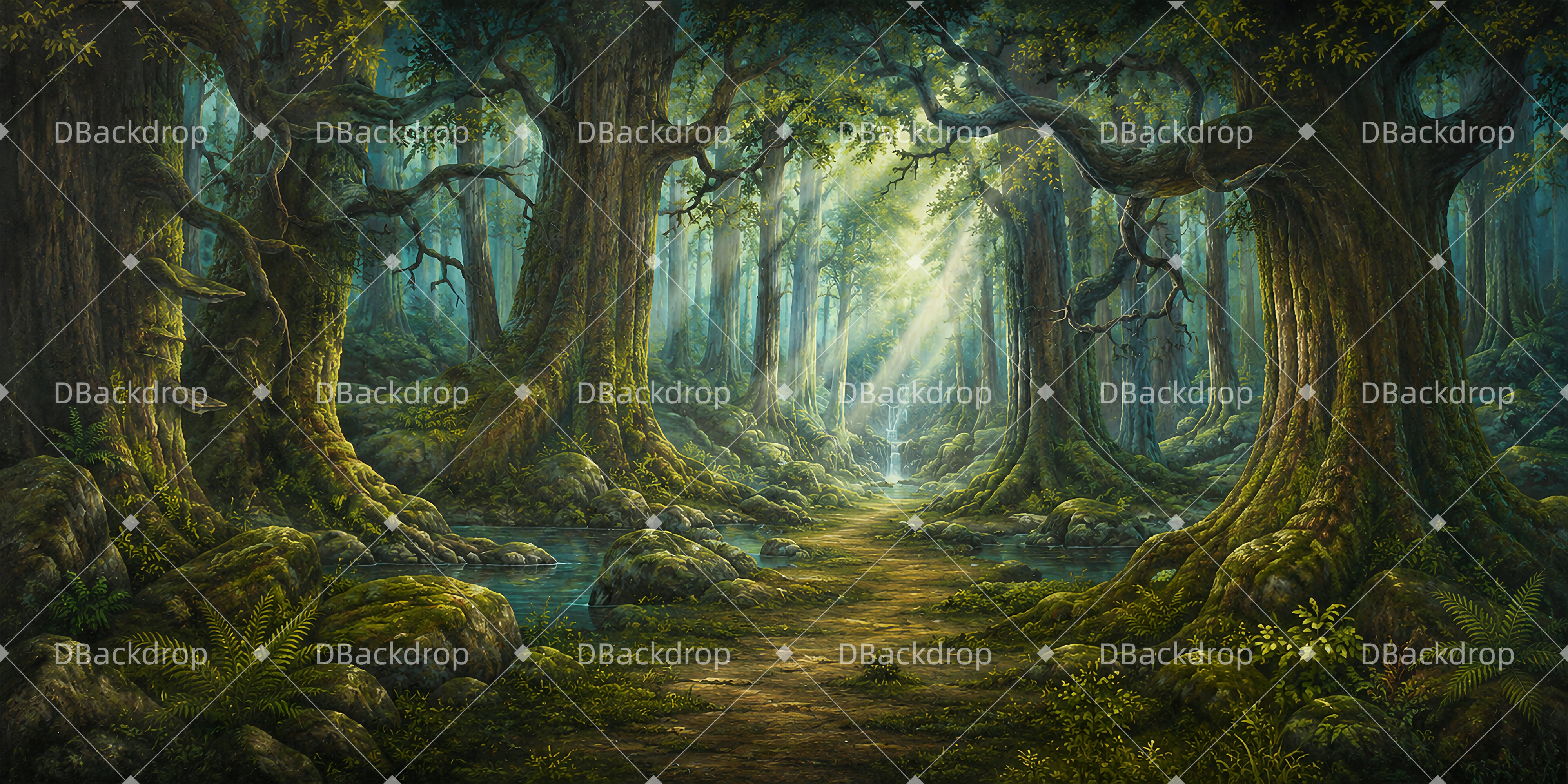 Forest Stage Backdrop Enchanted Grove Stage Scenery UK Backdrops LXX66-T131