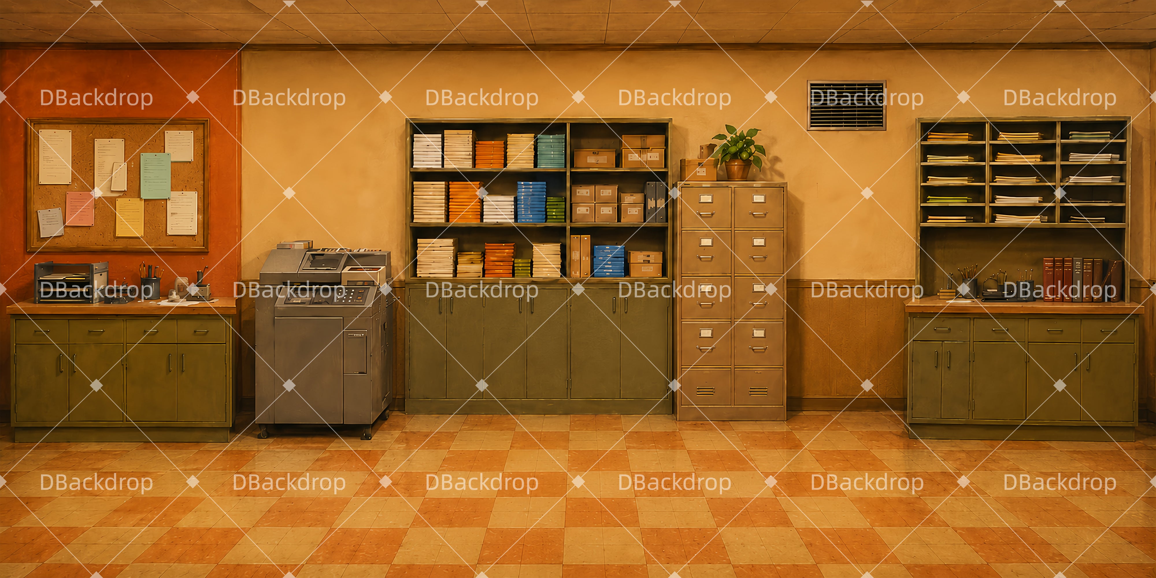 Stage Backdrop Office Copy Room Movie Theater Backdrop UK LXX66-T21