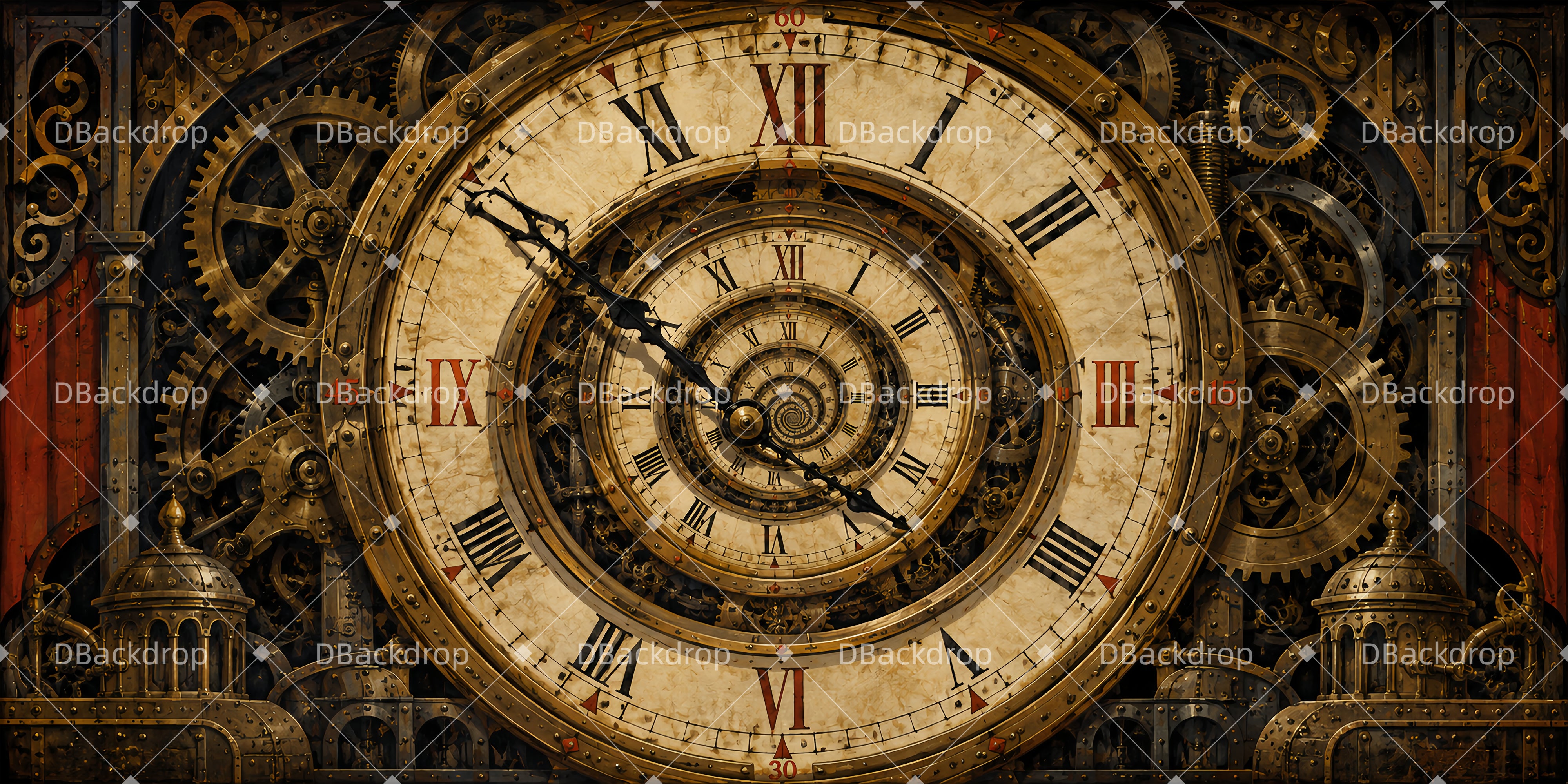 Large Stage Backdrops Time Spiral Cheap Theater Backdrops UK LXX66-T31