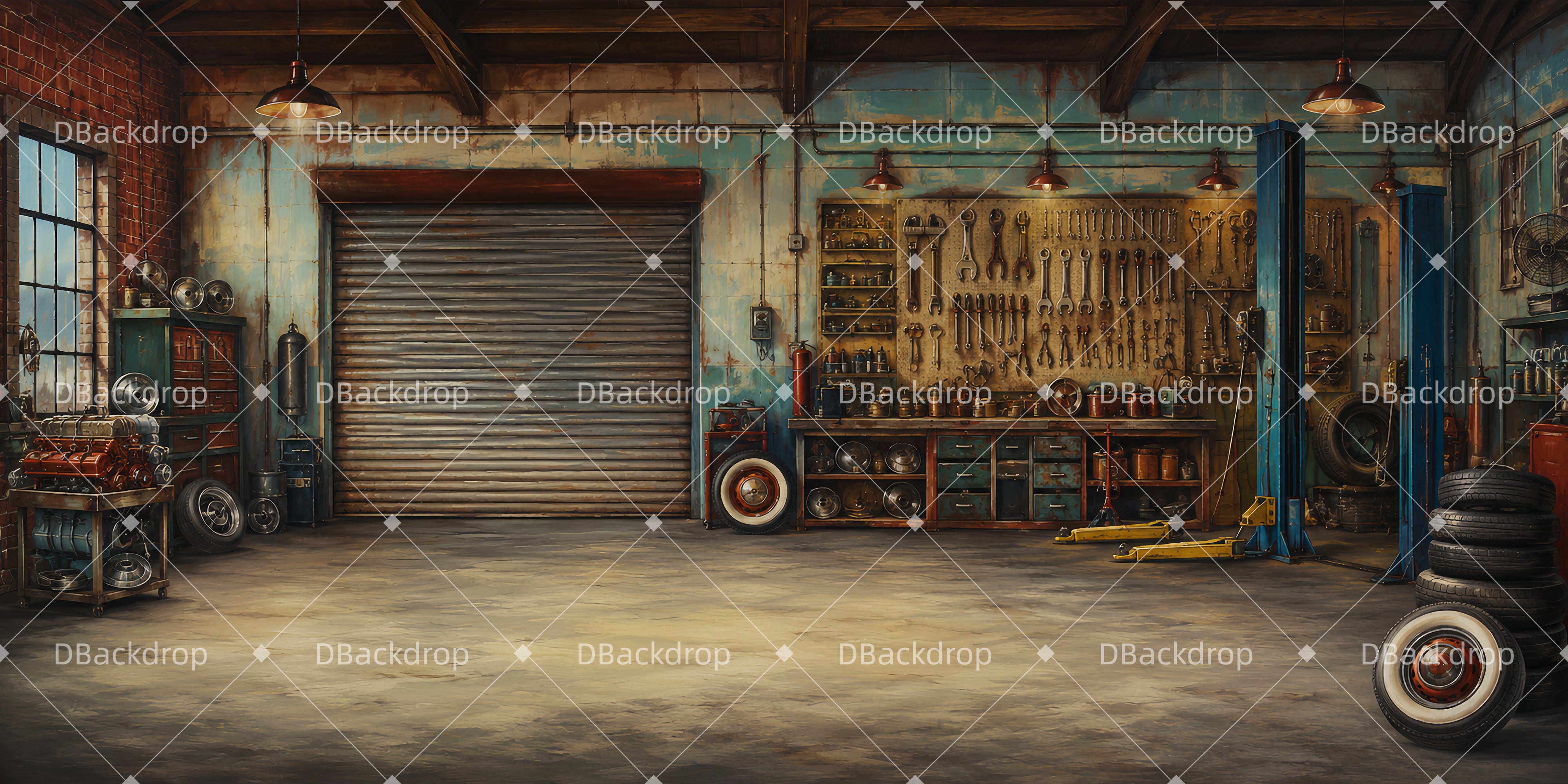 Theater Stage Backdrop Natalie's Garage UK Performance Backdrop LXX66-T84