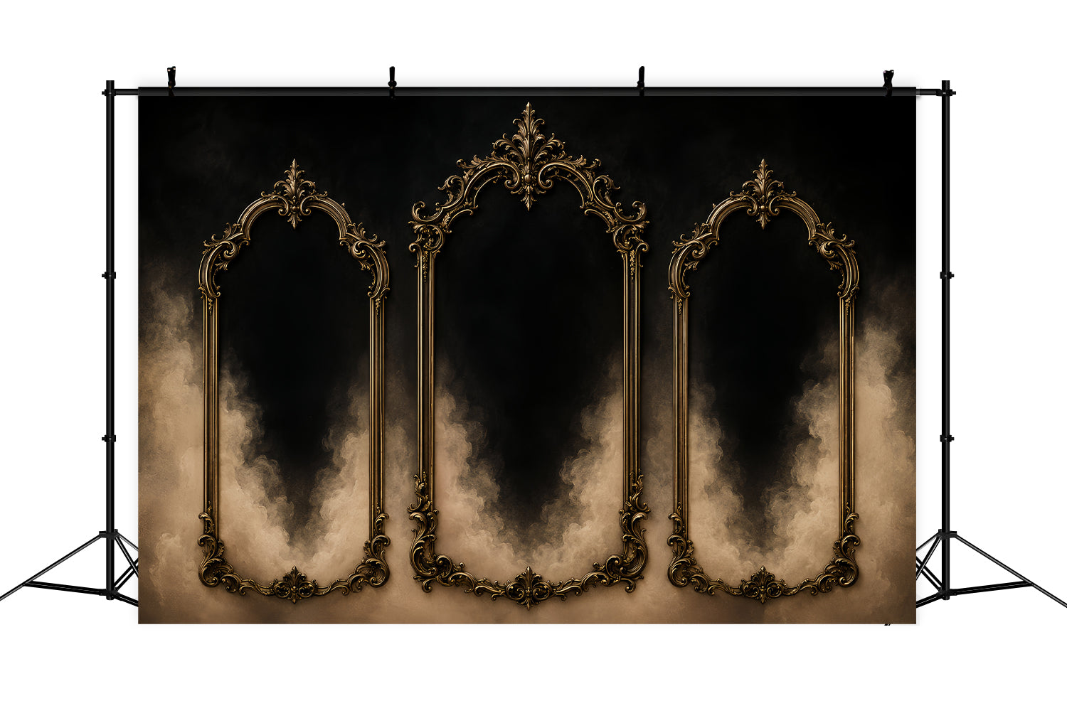 Simple Halloween Backdrop Ornate Golden Smoke Frames Extra Large Halloween Backdrop UK LXX67-53