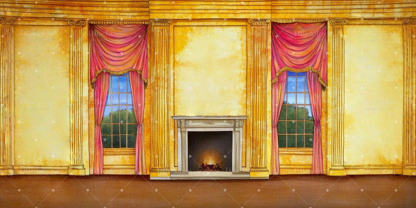 Movie Theater Backdrop Luxury Parlor Theater Backdrop UK CSH59-T7