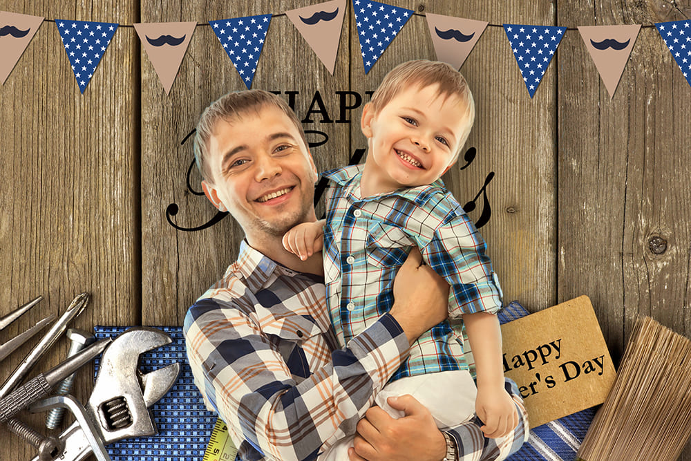 Happy Father’s Day Tools and Banner Backdrop UK M-47