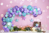Colorful Balloons Starfish Birthday Decor Backdrop UK M-84
