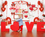 Valentine's Day Candy Stand Love Backdrop M1-01
