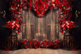 Valentine's Day Red Rose Love Wall Backdrop M1-03