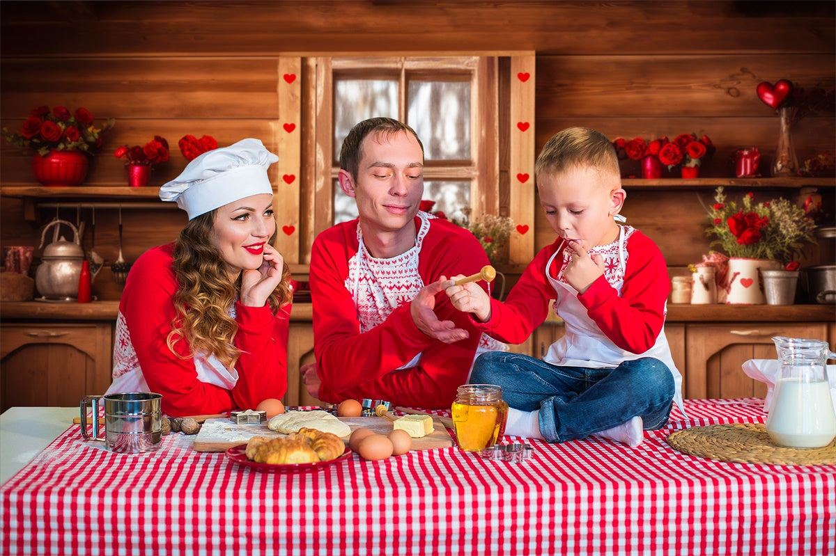 Valentine's Day Flower Kitchen Backdrop M1-04