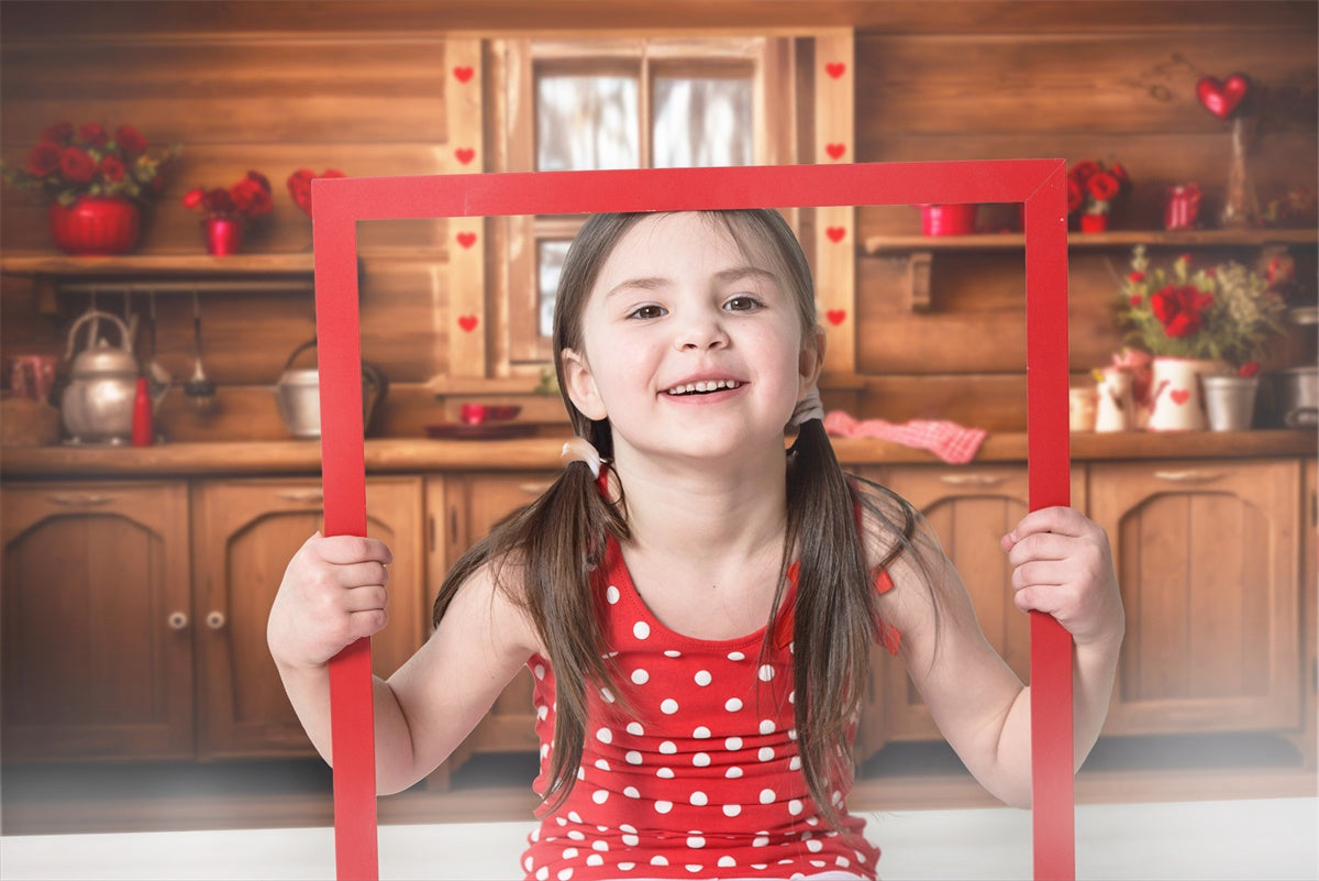 Valentine's Day Flower Kitchen Backdrop M1-04