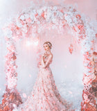 Romantic Flower Arch on Clouds Backdrop M1-12