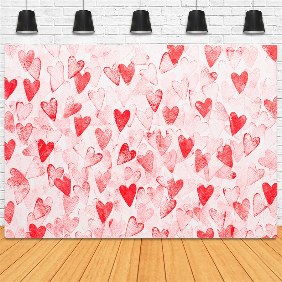 Romantic Small Heart Cute Style Backdrop M1-14