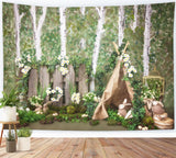 Easter Forest Camping Tent Daisy Backdrop M1-31