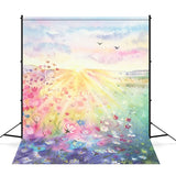 Spring Oil Painting Colorful Nature Flower Backdrop M1-42