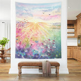 Spring Oil Painting Colorful Nature Flower Backdrop M1-42