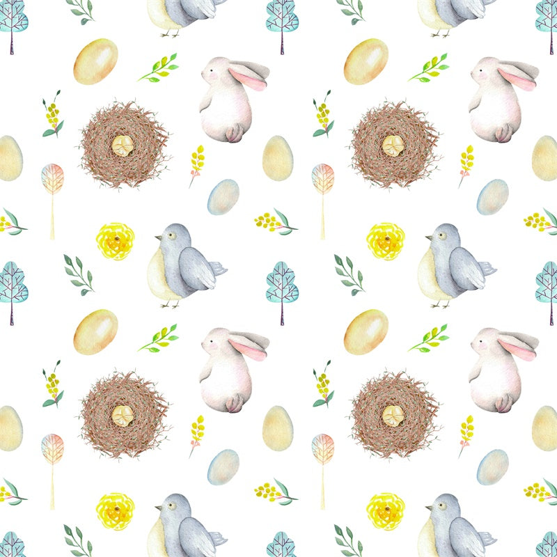 Easter Bunny Dove Birdhouse Flower Egg Backdrop M1-47