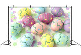 Easter Giant Striped Egg Flower Cutout Backdrop M1-56