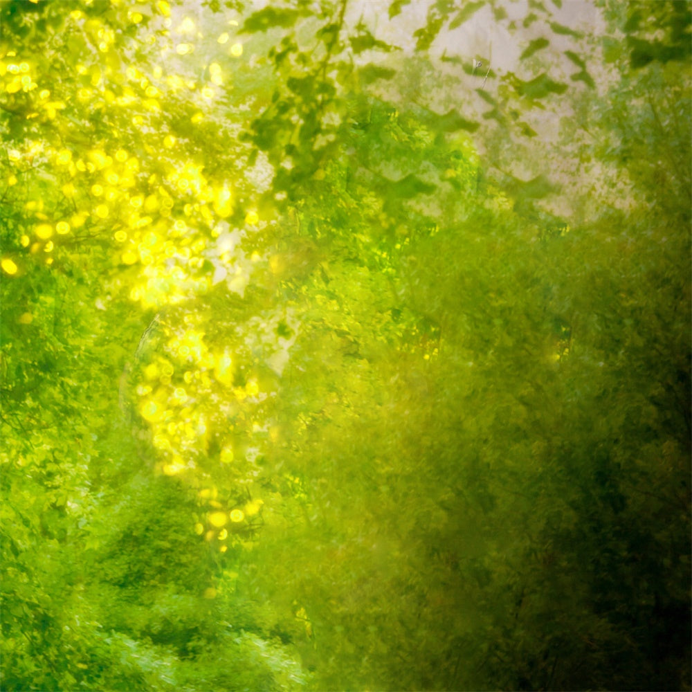 Spring Art Shade Of Green Interlaced Through Sunlight Backdrop M1-61