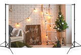 Christmas Decorated Room Wall Lights Backdrop UK M10-24
