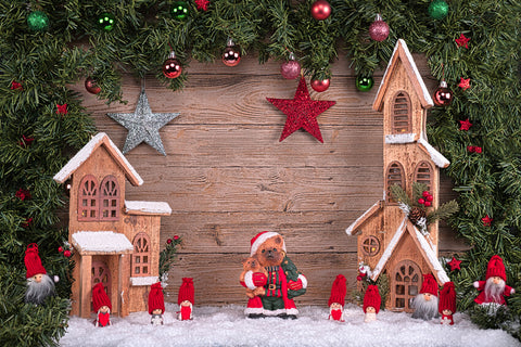 Christmas Decorations Snow Pine Tree Backdrop UK M10-25