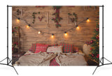 Christmas Cozy Headboard Photography Backdrop UK M10-26