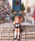 Christmas Tree Wreath White Chair Backdrop UK M10-27