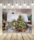 Candy Gingerbread House Christmas Backdrop UK M10-47