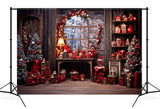 Christmas Tree Gifts Backdrop for Photography UK M10-51