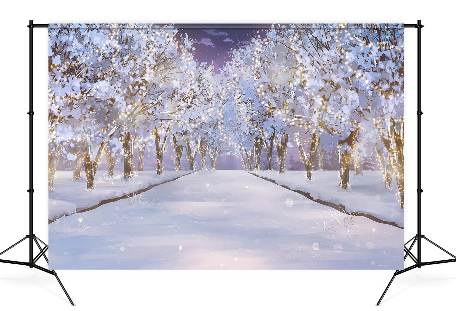 Winter Snow Forest Wonderland Scenery Backdrop UK M10-61