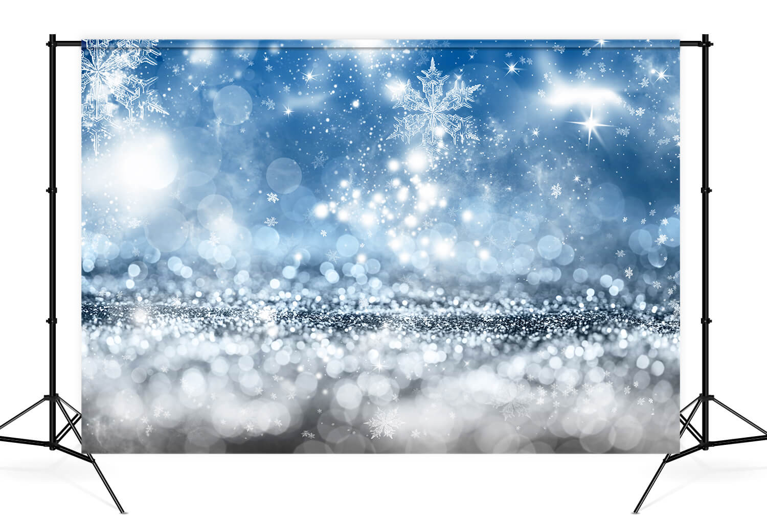 Winter Christmas Glitter Snowflake Bokeh Backdrop UK M10-69