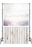 Glitter Bokeh Wooden Floor Christmas Backdrop UK M10-76