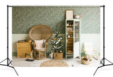 Decorated Christmas Room Interior Backdrop UK M10-80