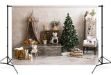 Christmas Themed Bedroom Photography Backdrop UK M10-81